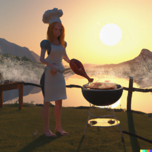 https://sharkbbq.com/wp-content/uploads/DALL%C2%B7E-2023-04-08-18.36.17-super-detailed-3d-rendering-of-a-female-chef-cooking-a-leg-of-lamb-outside-for-Easter-on-an-egg-shaped-bbq-grill.-Include-smoke-backyard-fence-hil-300x300.png